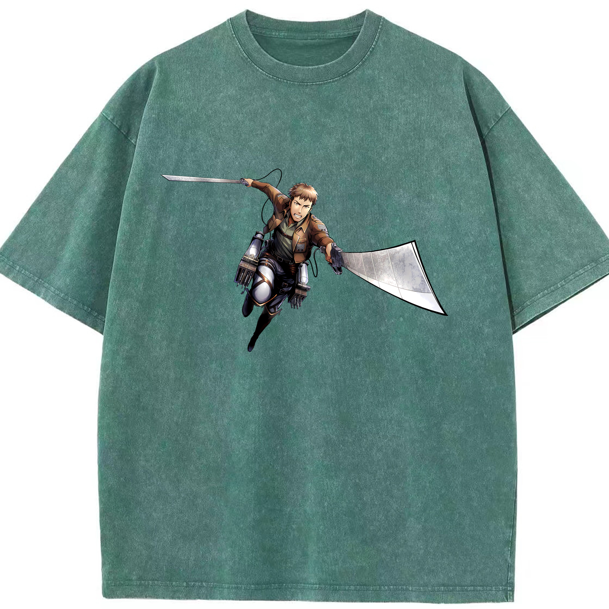 （画像用） 進撃の巨人 Attack on Titan 綿100% ヴィンテージ風 半袖Tシャツ（フロントプリント）